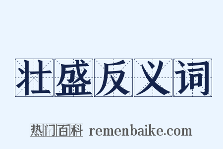 壮盛反义词是什么意思的图片